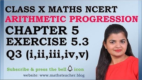Chapter 5 Arithmetic Progression Ex 5.3 Q3(i to v) class 10 Maths