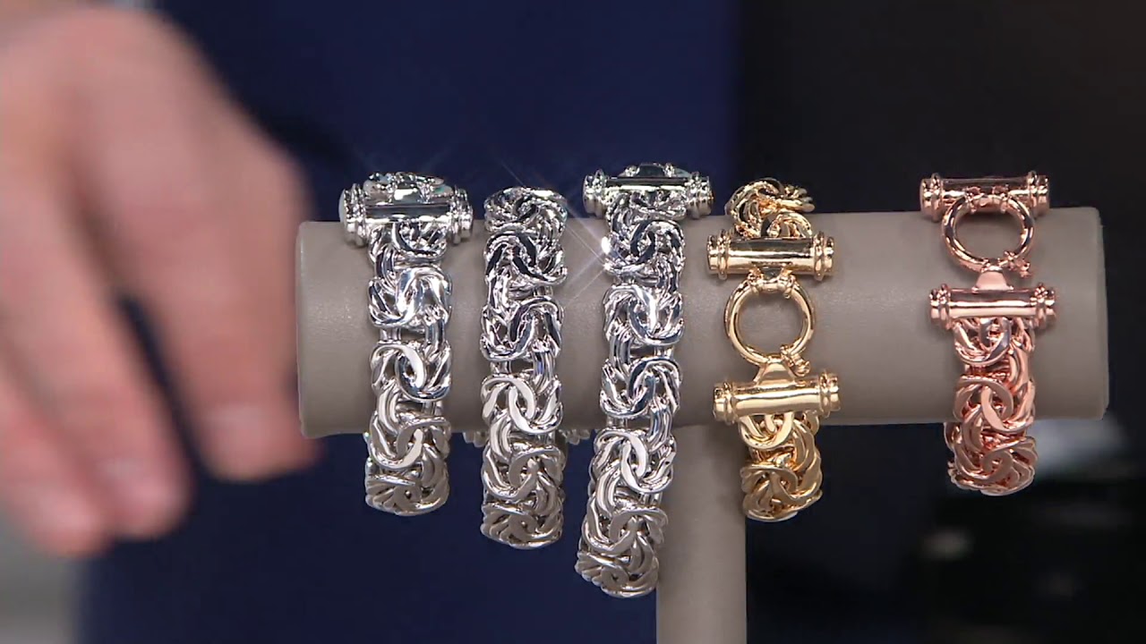 Sterling Silver Bold Byzantine Bracelet by Silver Style on QVC