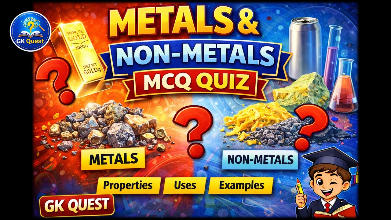 Metals and Non-Metals MCQ Quiz | Science GK for SSC, Railway, NDA | GK Quest