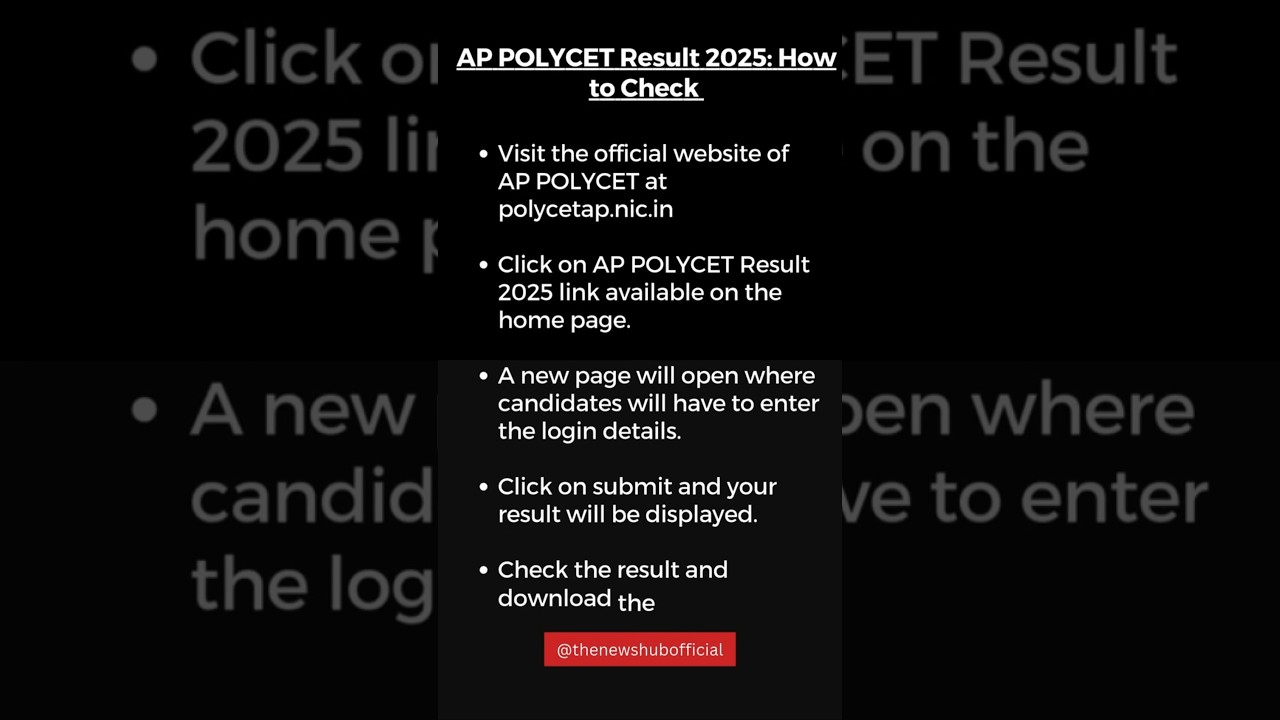 AP POLYCET  Result 2025