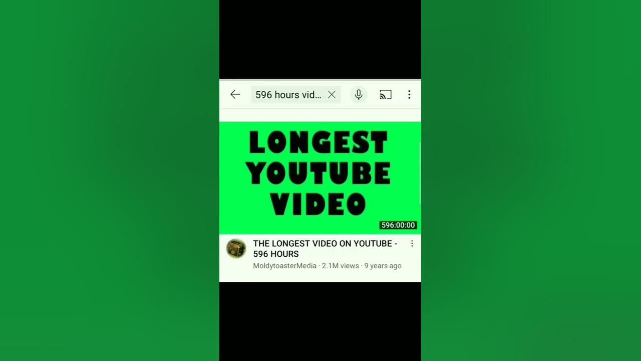 The Longest Video On Youtube 596 Hours Longest Video On YouTube 596 Hour | #shorts #youtubeshorts - YouTube