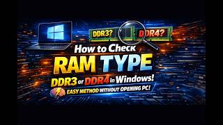 💻 How to Check RAM Type (DDR3 or DDR4) in Windows 🧠⚡ | Easy Method Without Opening PC 🔍