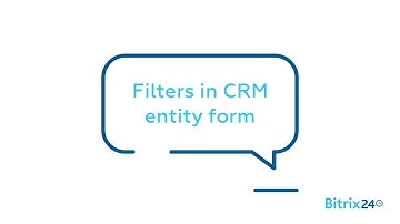 Filters in CRM entity form
