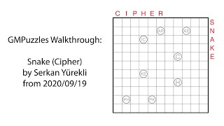 GMPuzzles - 2020/09/19 - Snake (Cipher) by Serkan Yürekli