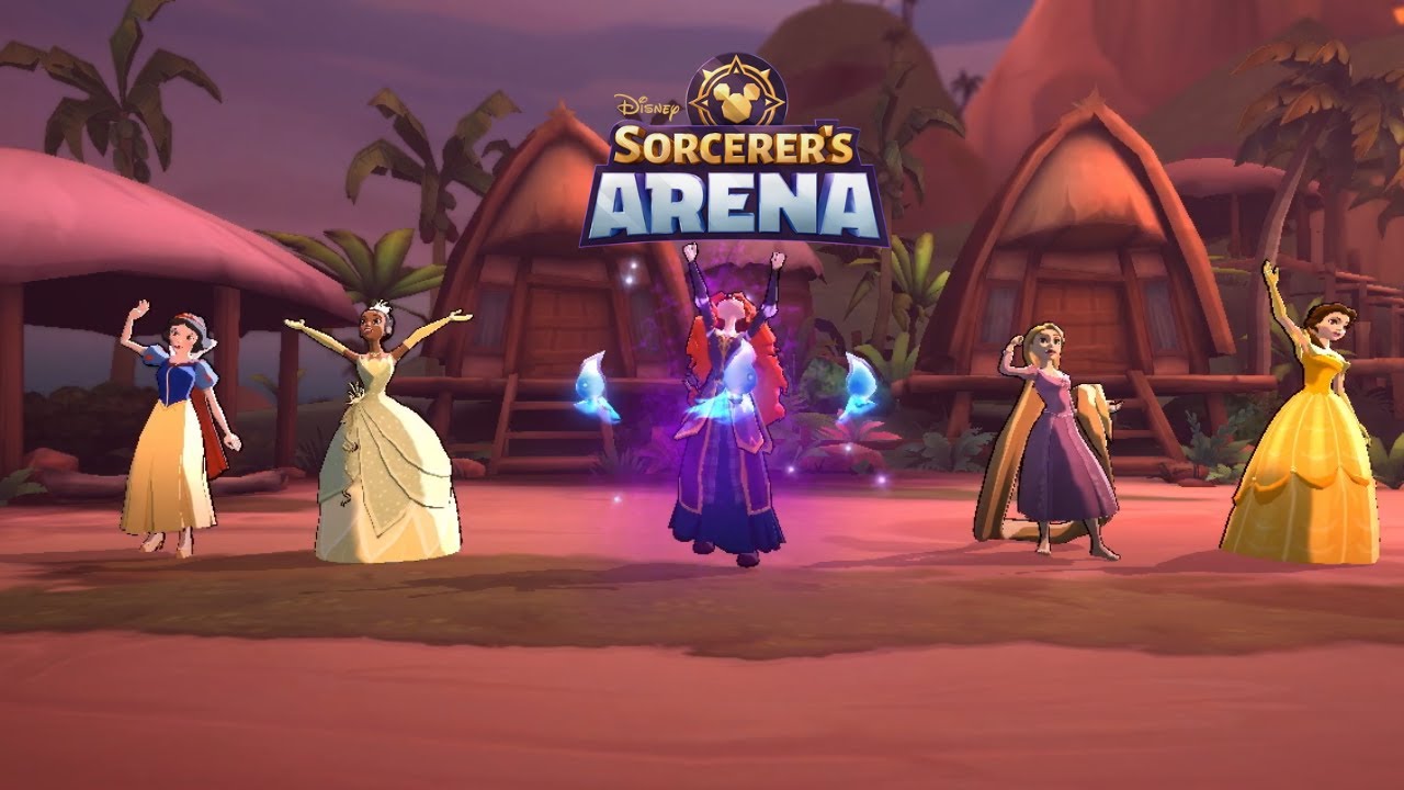 Disney Sorcerer's Arena Gameplay Snow White, Belle, Tiana, Rapunzel