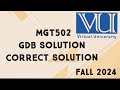 MGT502 GDB Solution Fall 2024 | mgt502 gdb solution fall 2024