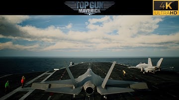 INCREDIBLE F-35C LIGHTNING AIR SUPERIORITY gameplay PS5 1440p PS5 AC7 Top Gun Maverick Logo Ultra 4K