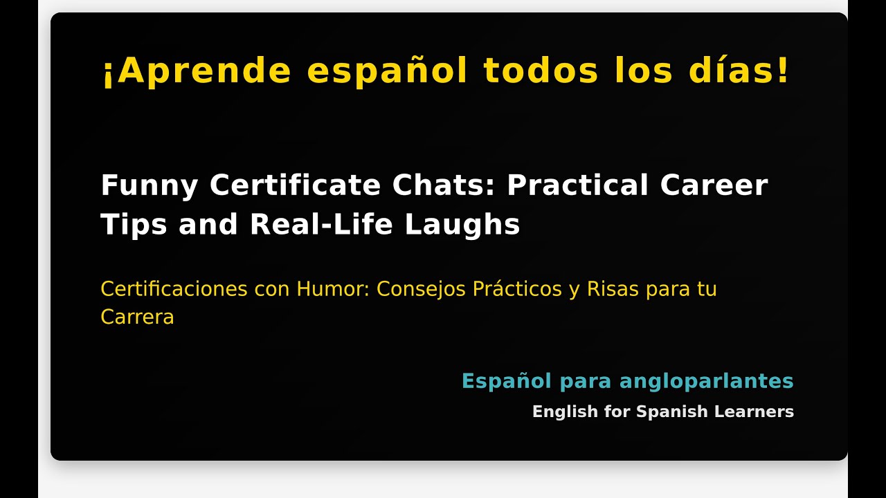 Funny Certificate Chats: Practical Career Tips and Real-Life Laughs