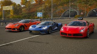 Hello everyone and welcome back to my series of drag races, today on
forza horizon 4 we got two modern supercars our current generation,
the 2017 ford gt ...