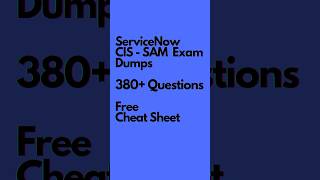 ServiceNow CIS-SAM course #servicenowexam #cissam #softwareassetmanagement #howtopassservicenow#itsm