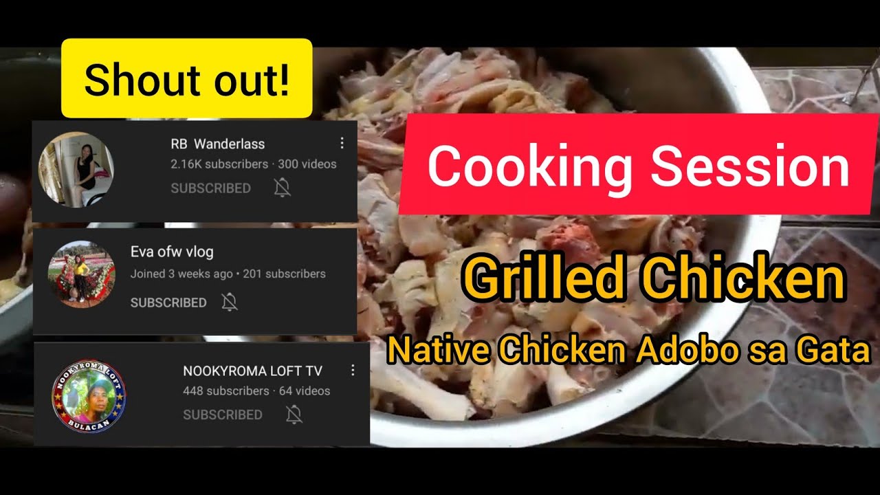 Grilled Chicken and Native Chicken Adobo sa Gata | Simple Celebration | Life in the province