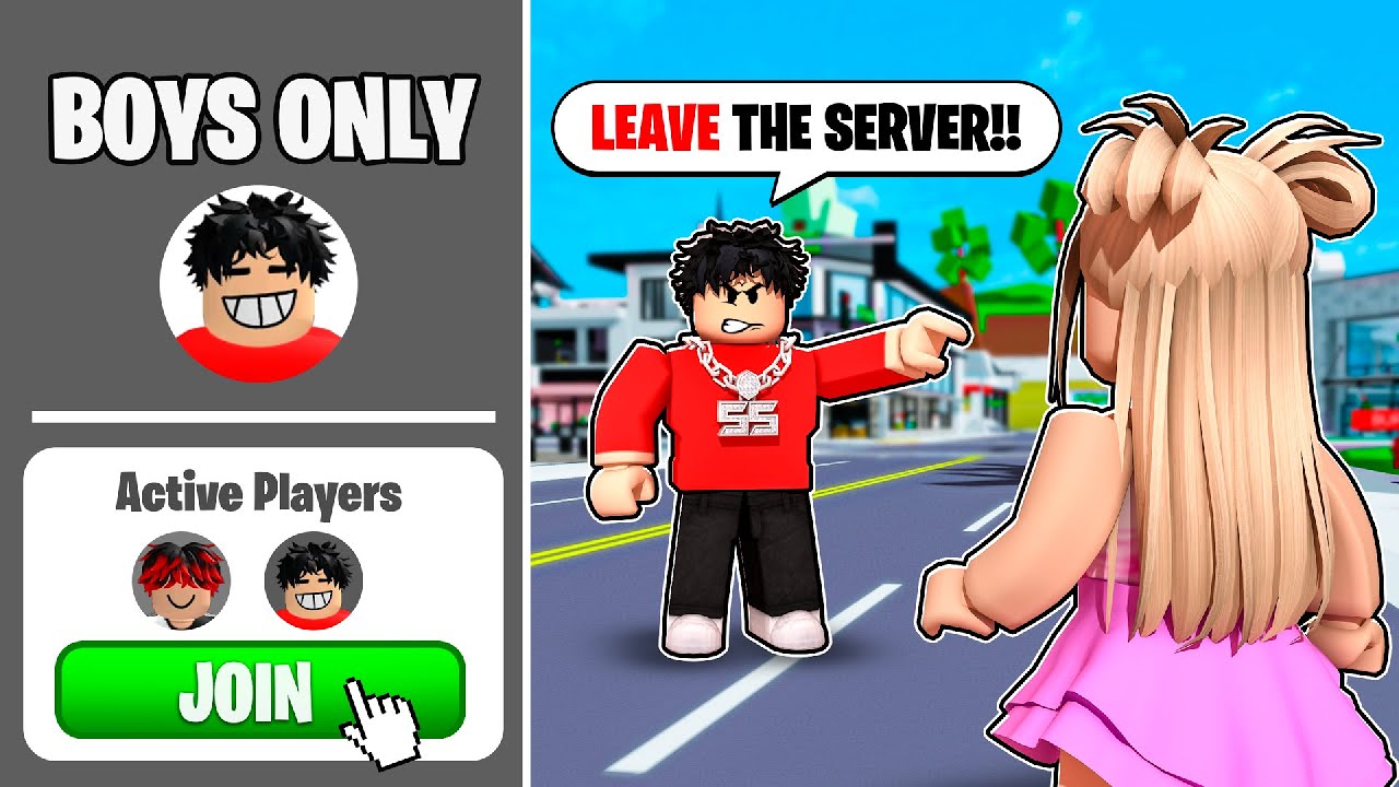 Trolling my Boyfriends GUYS ONLY Server in BrookHaven.