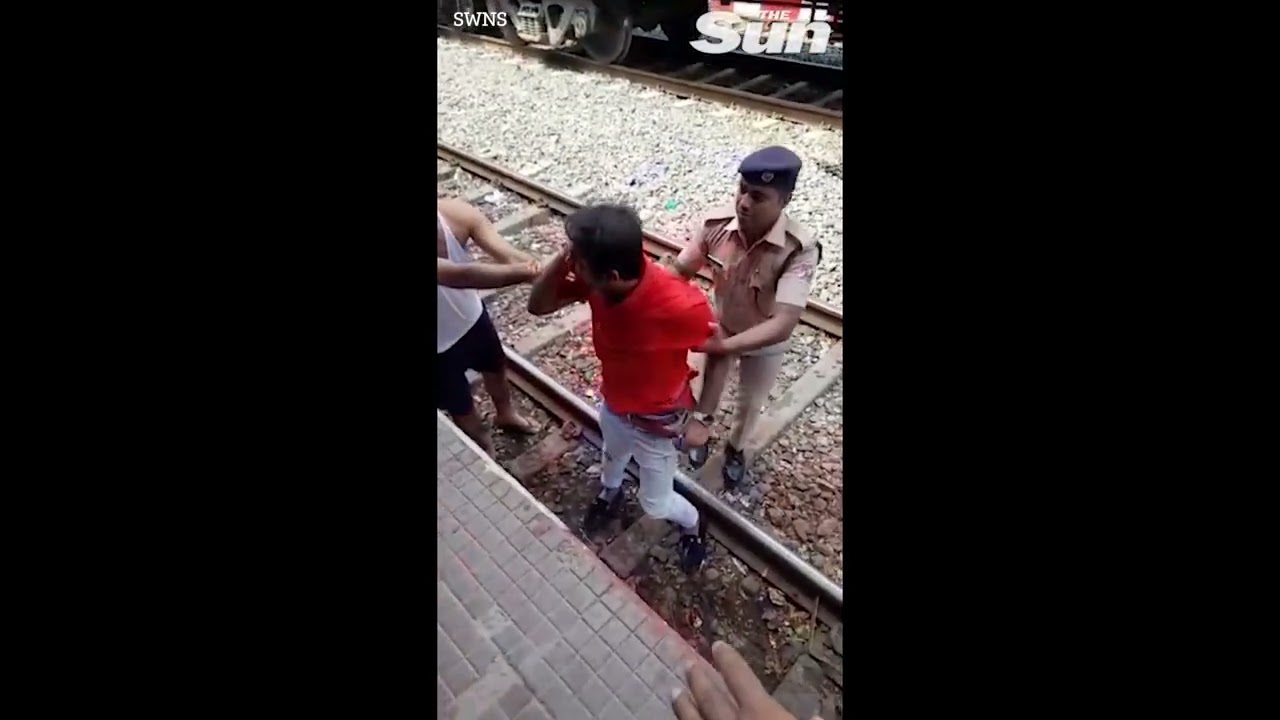 Man miraculously SURVIVES after falling under moving train in India
