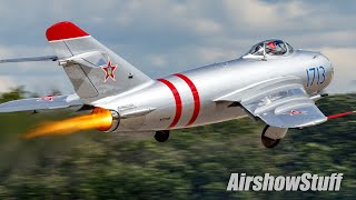 Mig-17 LOW Flybys - EAA AirVenture Oshkosh 2022