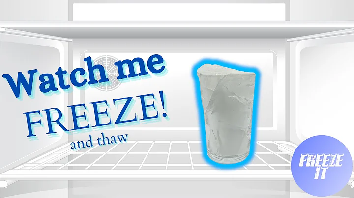 Satisfying glass of water freezing and thawing