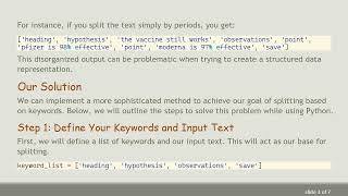 How to Split Text Based on Keywords in Python