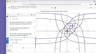 MATH 128 - Desmos Tutorial - Polar Transformations: Translations and Cropping