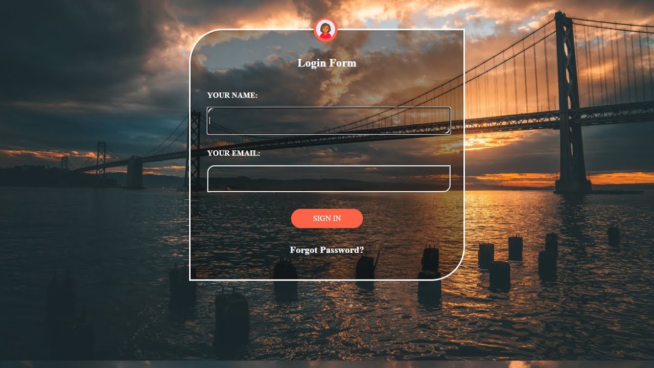 How To Create Animated Login Form Using Html And Css Coding Tutorial In ...