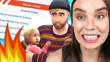 My sim is having a mid-life crisis. The Sims 4 Growing Together (pt 11)