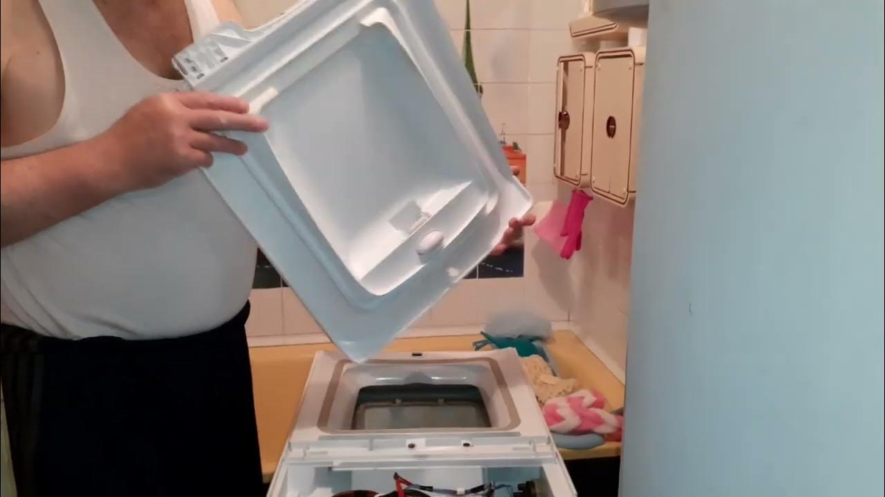 Как снять верхнюю крышку стиральной