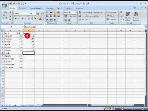 Excel Base Lezione N 2 La Creazione Delle Tabelle Youtube
