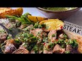 Easy Steak at home with Chimichurri Sauce