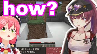 Houshou Marine Broke Miko Elite Trap House | Minecraft [Hololive\/Eng Sub]