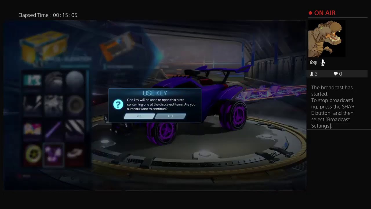 Rocket League 20 elevation crate opening