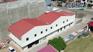 Construcción Del Edificio Ceina Ltda Visto En Vuelos De Dron