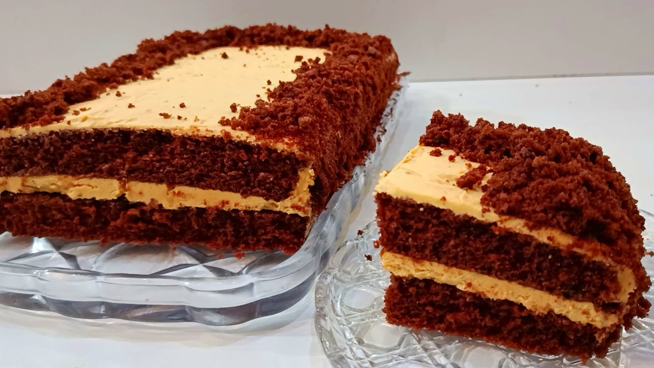 Торт «Карамелька» из 80-х проверенный временем рецепт лёгкий шоколадный с нежным карамельным кремом!