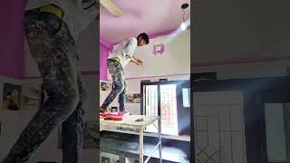 wall painting 🏡 🏡#home #homedecor #artvideo #love#wallart #wallpainting #duetchallenge#
