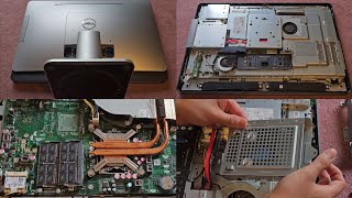 DELL Inspiron One 2330 Disassembly RAM SSD Hard Drive Upgrade CMOS RTC Battery Replacement Repair