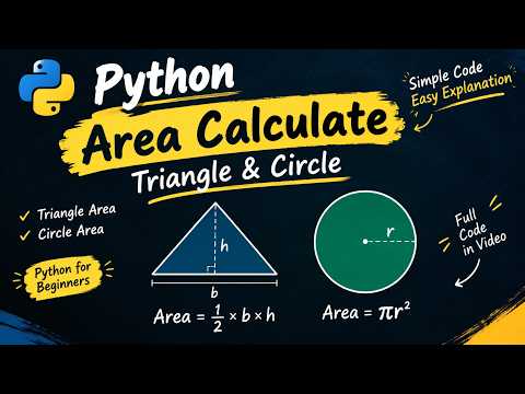 Python দিয়ে Area Calculate 🔥 | Triangle & Circle Area in Python Bangla | Beginner Tutorial