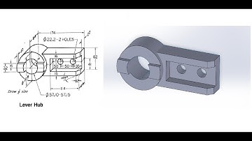 Lever hub in SolidWorks | Solidworks tutorial | Part No #4