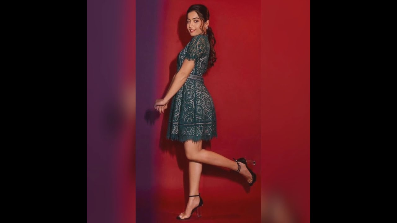 Rashmika Mandanna in short frock 