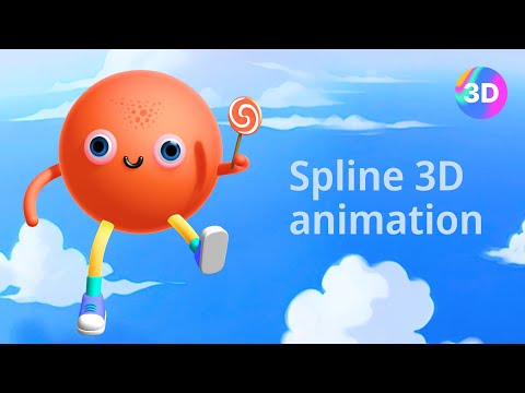 flying cartoon in 3D with Spline