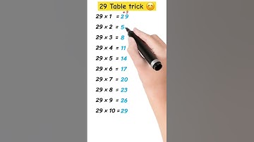 29 table trick 😊