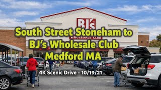 South Street Stoneham to BJ’s Wholesale Club Medford MA | 4K Scenic Drive - 10/19/21