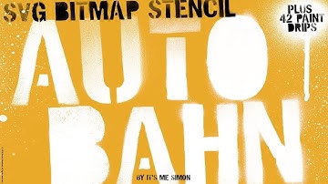 Display font Autobahn Stencil Font Free Download