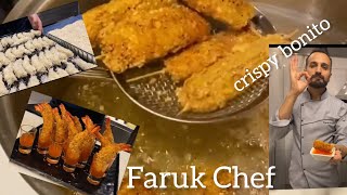 Angler fish with crispy bonito and sauce Faruk Chef