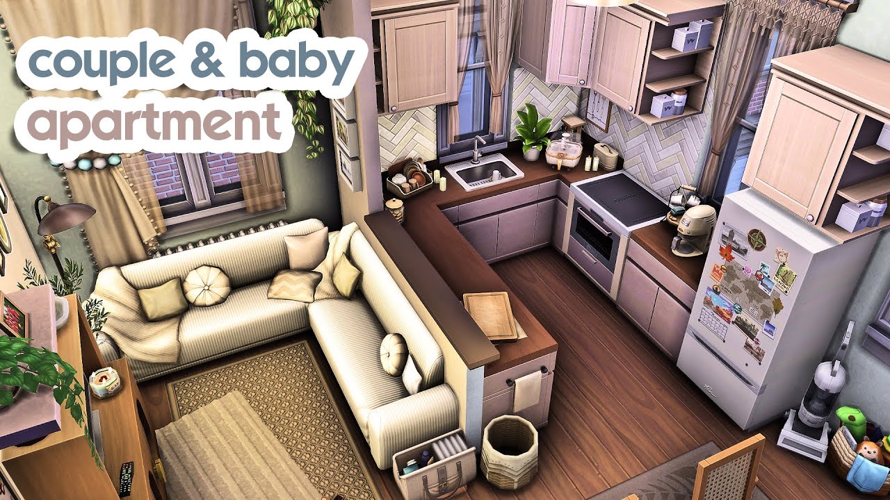 Couple & Baby Apartment | The Sims 4 Speed Build