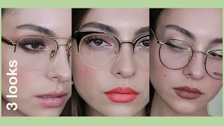 Maquillaje para gente con lentes + cómo escoger tu armazon + 3 LOOKS | Anna Sarelly