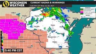 7-28-2021 - Wisconsin Severe Weather Radar Loop