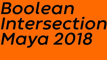How to use the Boolean Intersection tool in Maya 2018