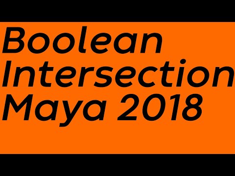 How to use the Boolean Intersection tool in Maya 2018