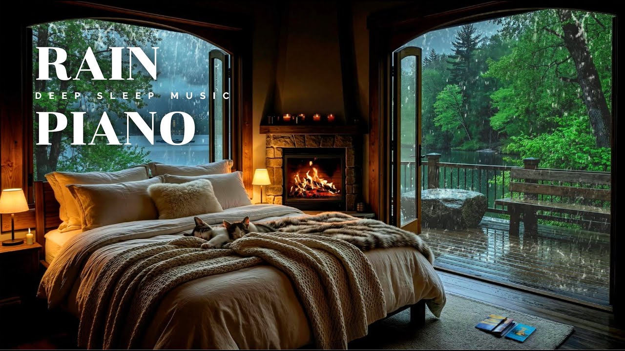 Deep Sleep Music with Soft Piano & Rain | Peaceful Night for Relaxation, Insomnia & Stress