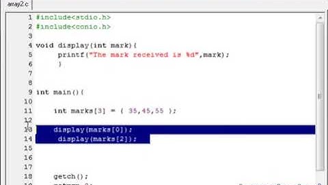 C Video Tutorials for Beginners  27  Passing Array Elements and Whole Array to a Function