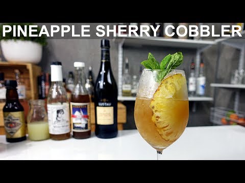 Pineapple Sherry Cobbler Cocktail Recipe