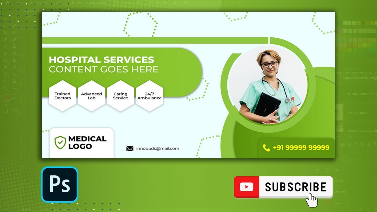 How to create a professional banner design | Adobe Photoshop Tutorials ...