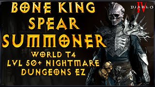 Necromancer Bone King Spear Summoner Build Guide Diablo 4